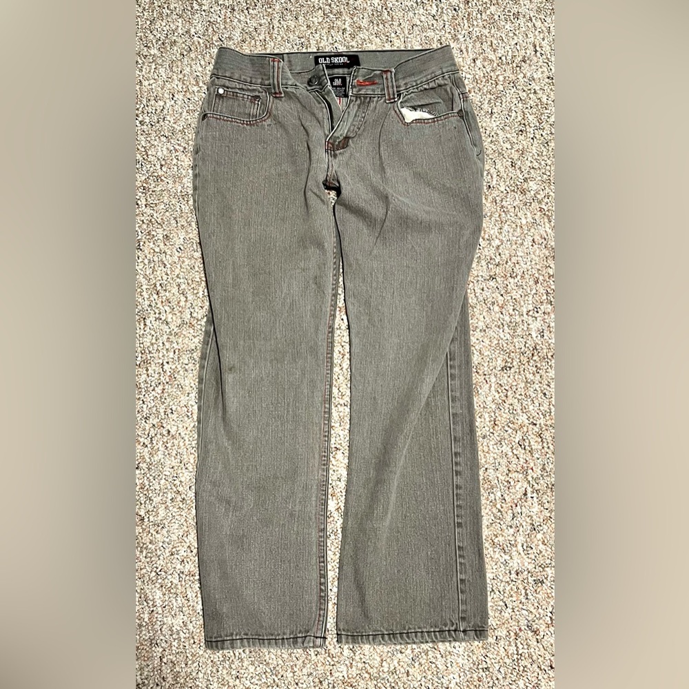 Old Skool Women's Gray Jeans Original Design 32x32  80% Cotton 20% Polyester